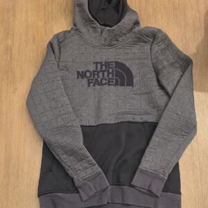 The North Face Gray Quilted Pullover Hoodie